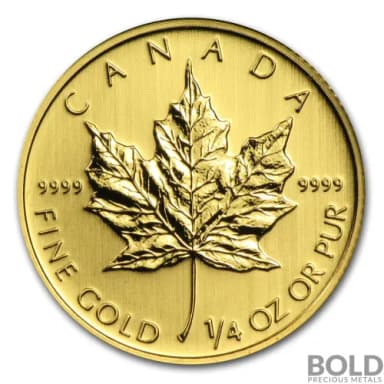 Gold Canadian Maple Leaf *Random Date* - 1/4 oz