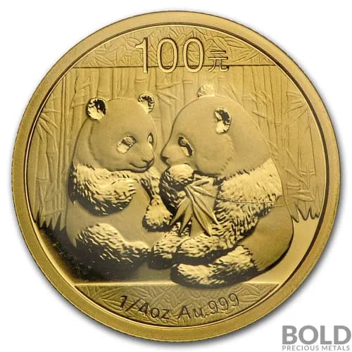 Gold China Panda *Random Date* - 1/4 oz