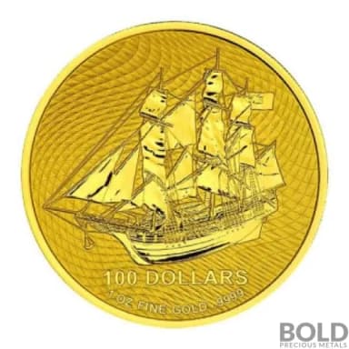 2022 Cook Islands Bounty 1 oz Gold BU