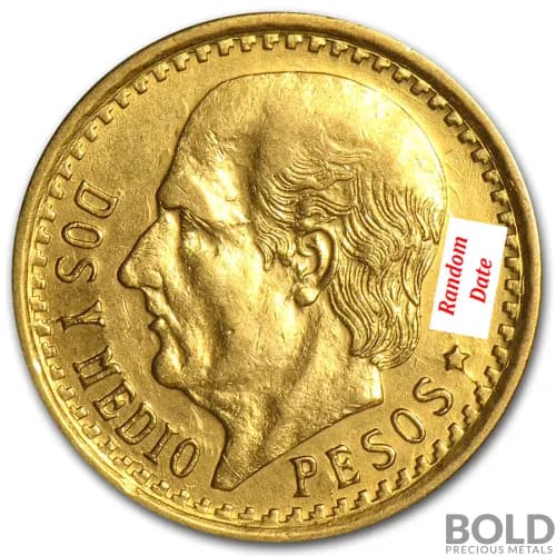 Mexican Peso 2 1/2 Peso Gold Coin