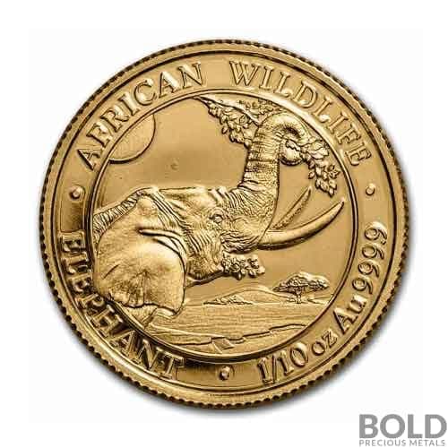 2023 Gold Somalia Elephant 1/10 oz