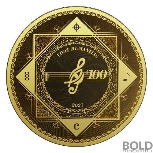 2021 Gold Tokelau Vivat Humanitas 1 oz Prooflike