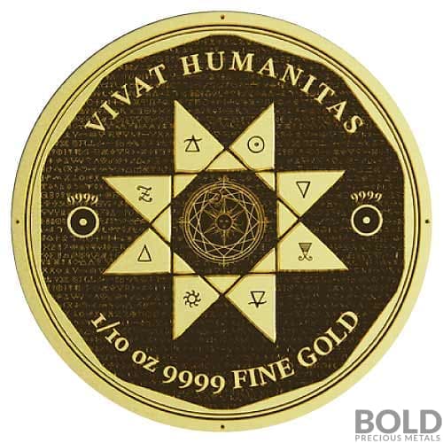 2022 Gold Tokelau Vivat Humanitas 1/10 oz Prooflike