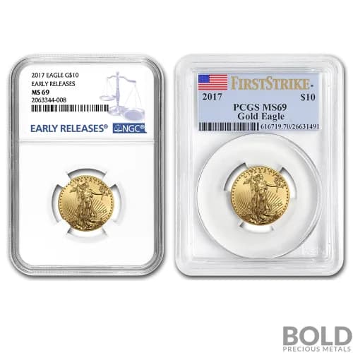 2017 Gold American Eagle PCGS/NGC MS69 - 1/4 oz