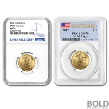 2017 Gold American Eagle PCGS/NGC MS70 - 1/4 oz