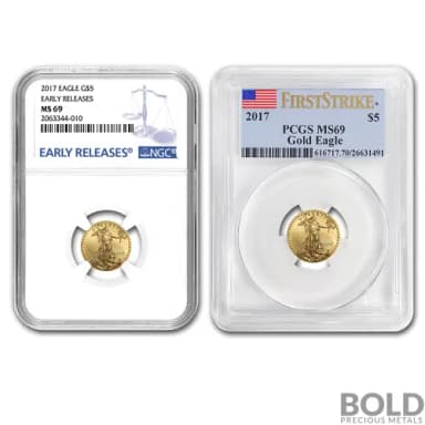 2017 Gold American Eagle PCGS/NGC MS69 - 1/10 oz