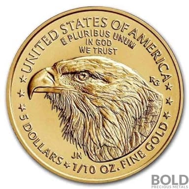 2021 American Gold Eagle 1/10 oz BU (Type 2)