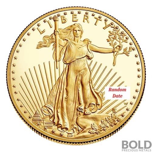 Gold 1/4 oz America Eagle Proof *Random Date* (No Box)