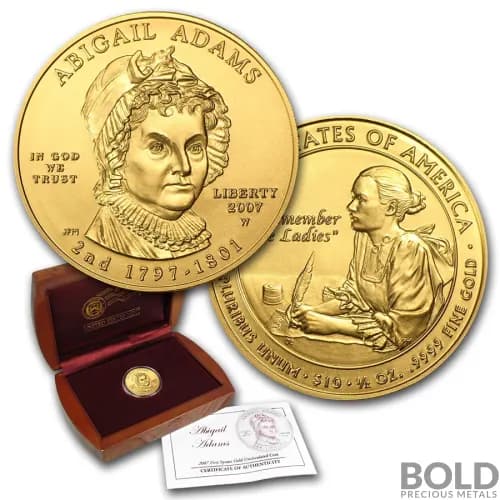 2007-W Gold Abigail Adams Proof - 1/2 oz