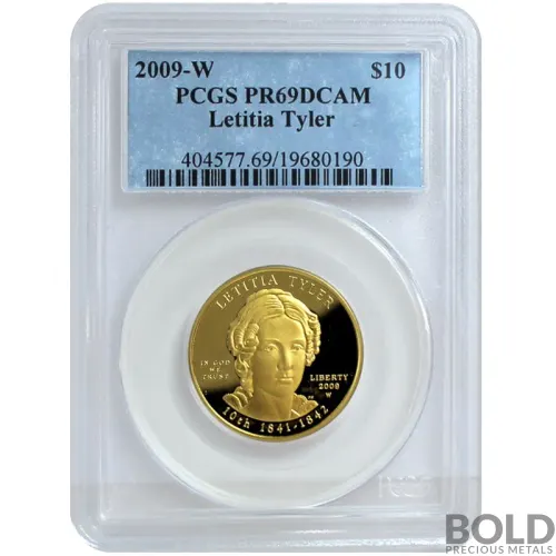 2009-W Gold Letitia Tyler PCGS PR69 DCAM - 1/2 oz