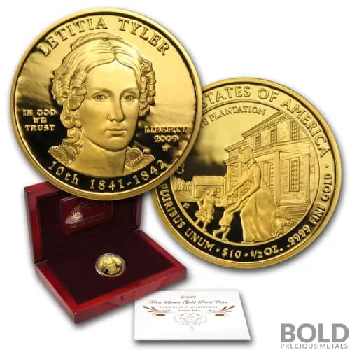 2009-W Gold Letitia Tyler Proof - 1/2 oz