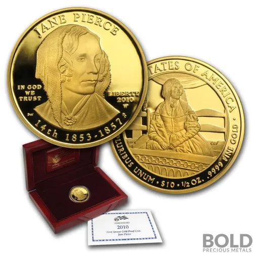 2010-W Gold Jane Pierce Proof - 1/2 oz