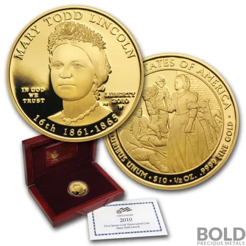 2010-W Gold Mary Todd Lincoln Proof - 1/2 oz