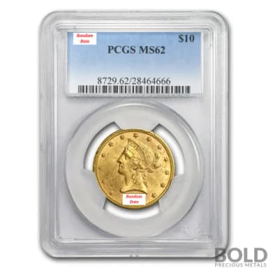 Gold American $10 Liberty - PCGS MS62