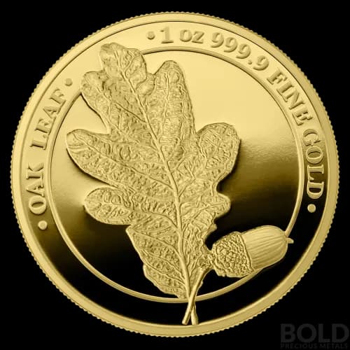2019 Germania Gold Oak Leaf Proof Round - 1 oz