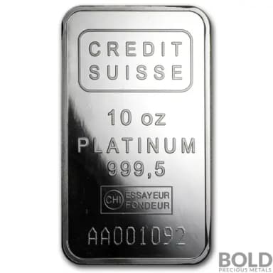 Platinum Bar Credit Suisse - 10 oz
