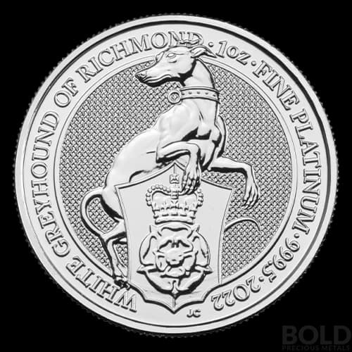2022 Platinum Great Britain Queen's Beasts (Greyhound) - 1 oz