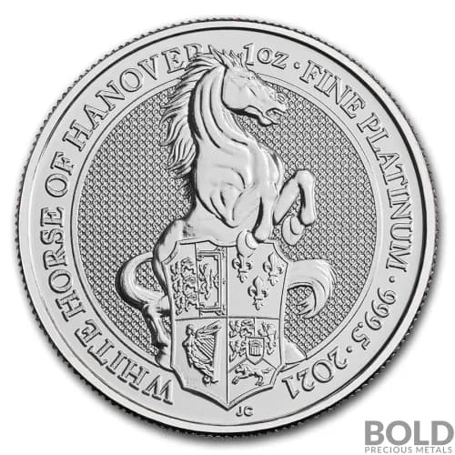 2021 Platinum Great Britain Queen's Beasts (White Horse) - 1 oz