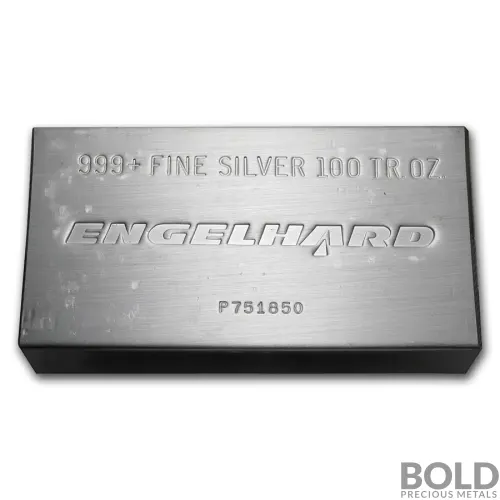 Silver 100 oz Engelhard Bar