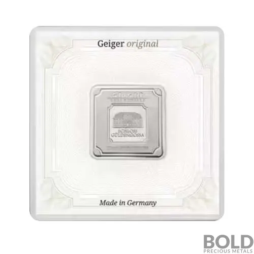 Silver 20 Gram Geiger Edelmetalle Square Bar (Original)