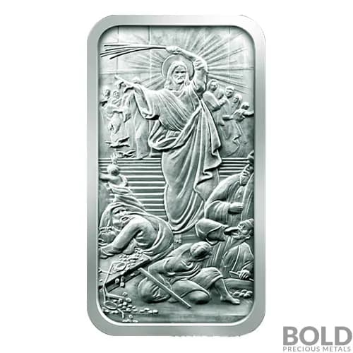 Silver 10 oz Jesus Clears the Temple Bar