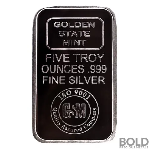Silver 5 oz Golden State Mint Bar