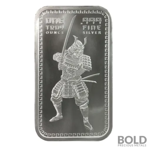 Silver - 1 oz Samurai Warrior Bar