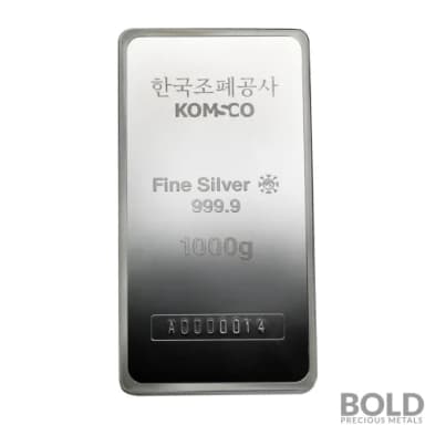 KOMSCO Bar 1 Kilo Silver
