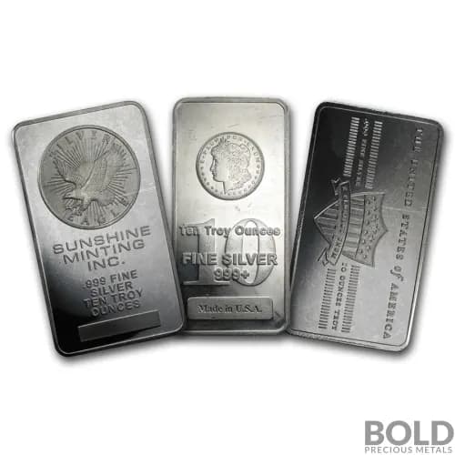 Silver 10 oz Random Bar (our choice)
