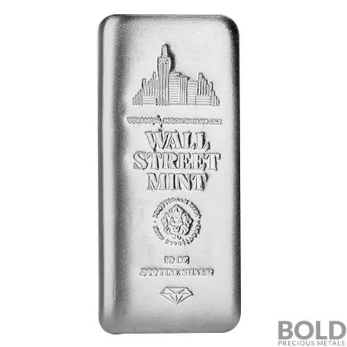 Silver 10 oz Scottsdale Wall Street Mint Bar