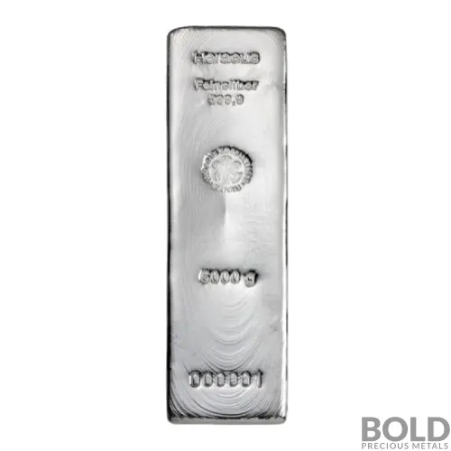 Silver 5 Kilo Heraeus Bar