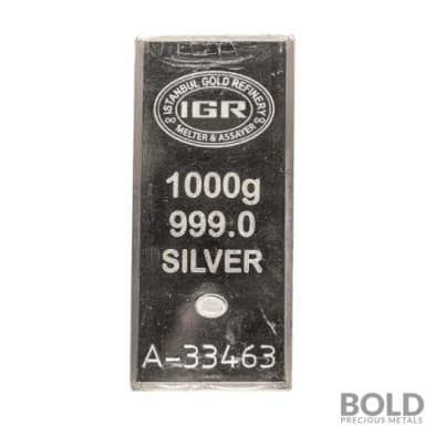 Silver 1 Kilo Istanbul Gold Refinery (IGR) Bar