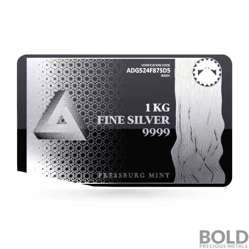 Silver 1 Kilo Pressburg Triangle Bar
