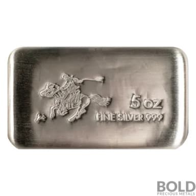 Silver 5 oz SilverTowne Pony Express Cast Bar