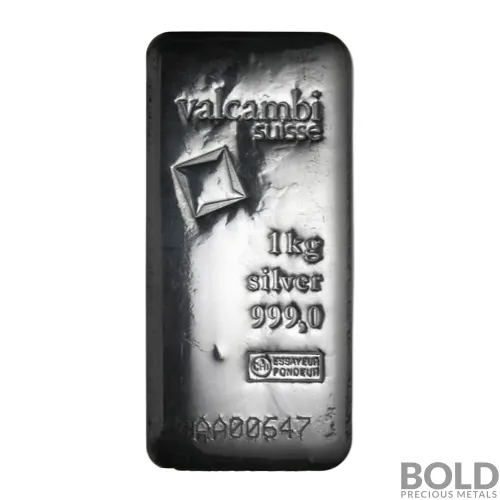 Silver 1 Kilo Valcambi Cast Bar