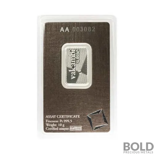 Platinum Bar Valcambi - 10 Gram