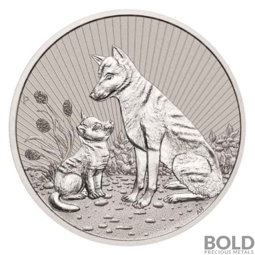 2022 Silver 10 oz Australia Next Generation Mother & Baby Dingo Piedfort