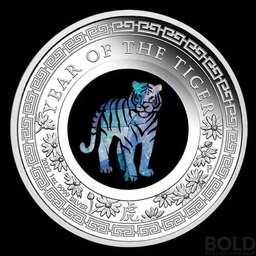 2022 Australia Opal Lunar Year of Tiger 1 oz Silver Proof