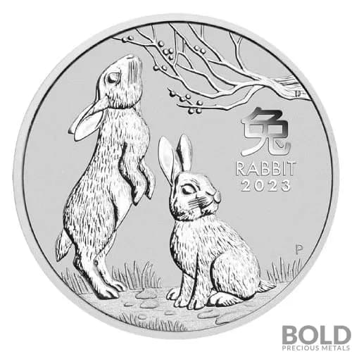 2023 Silver 5 oz Perth Lunar Year of the Rabbit BU