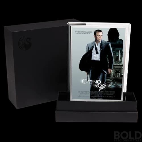 2020 Perth James Bond Poster Casino Royale 5g Silver Foil