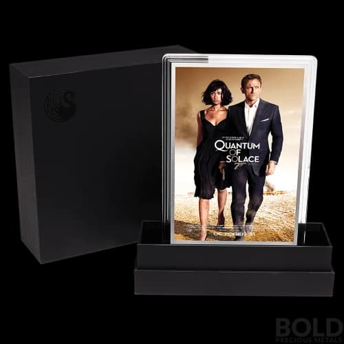 2020 Perth James Bond Poster Quantum of Solace 5g Silver Foil