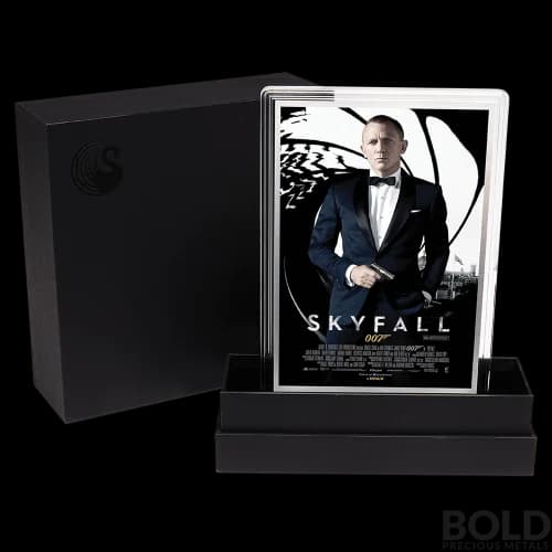 2020 Perth James Bond Poster Skyfall 5g Silver Foil