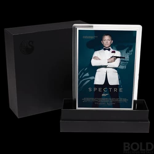 2020 Perth James Bond Poster Spectre 5g Silver Foil