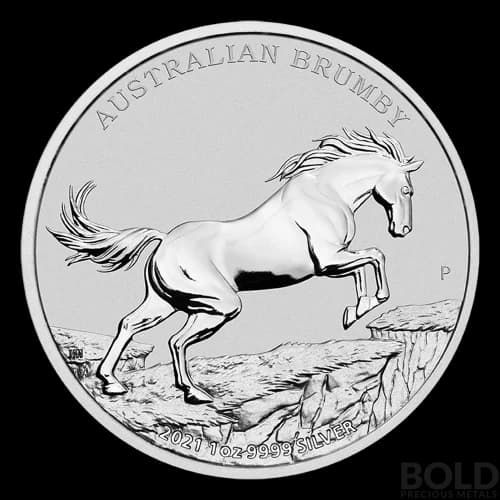 2021 Silver 1 oz Australia Perth Brumby BU
