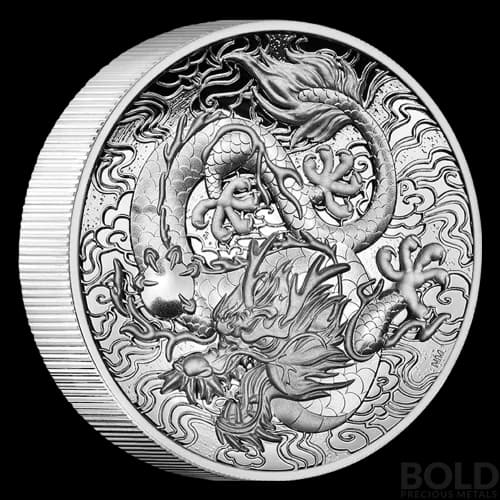 2021 Perth Chinese Myths & Legends: Dragon 2 oz Silver Proof