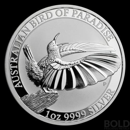 2018 Silver 1 oz Australia Perth Bird of Paradise Riflebird