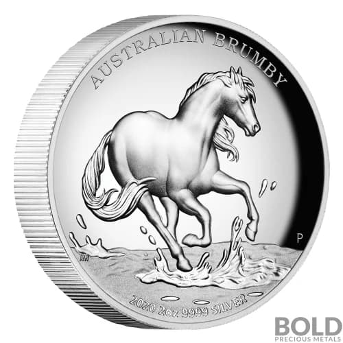 2020 Silver 2 oz Australia Perth Brumby Proof