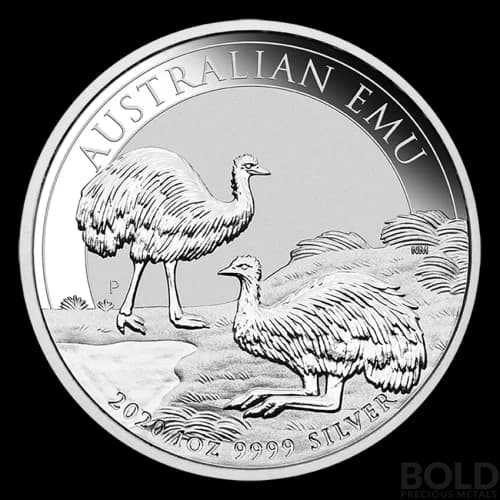 2020 Australia Perth Emu 1 oz Silver BU