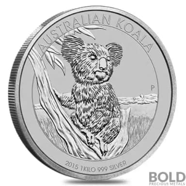 2015 Silver 1 Kilo Australia Perth Koala