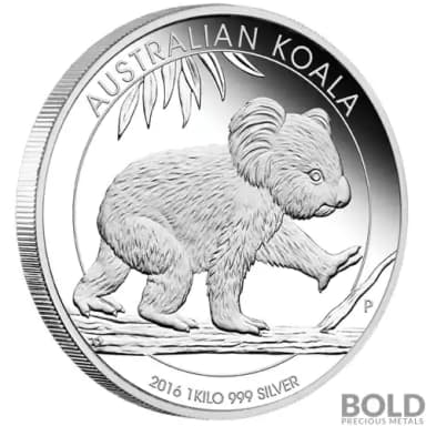 2016 Silver 1 Kilo Australia Perth Koala